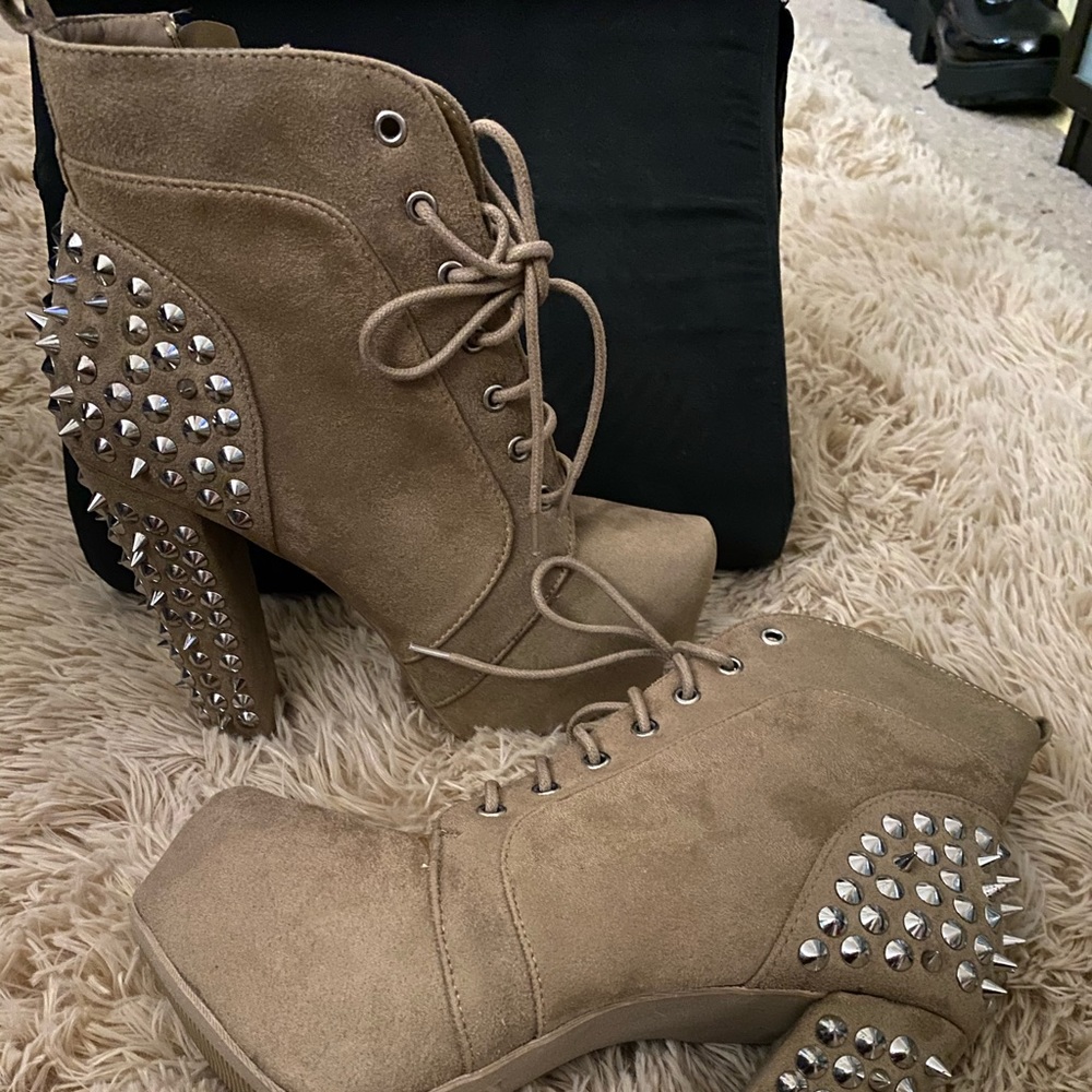 Tan booties